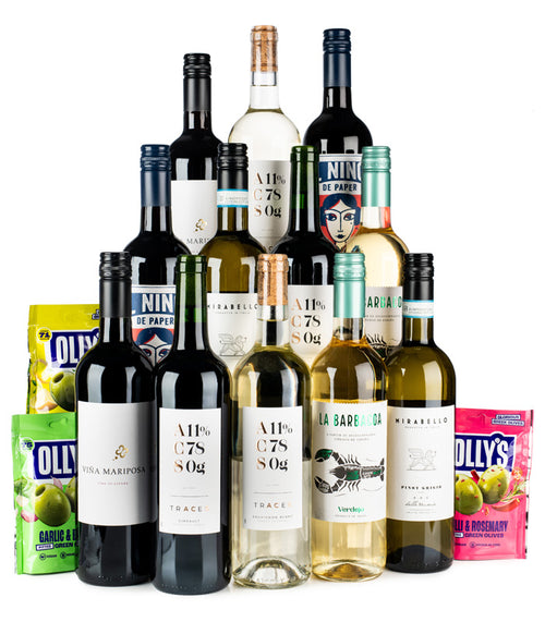 12 Mixed Wines Starter Case + FREE Olives