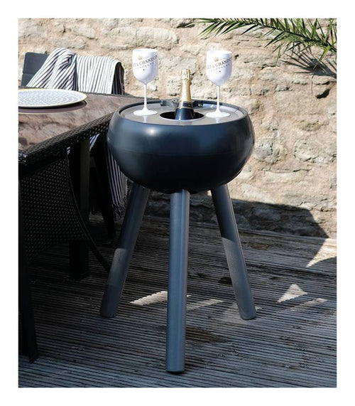 Outside Gang Drinks Cooler Table - Charcoal Tall Legs
