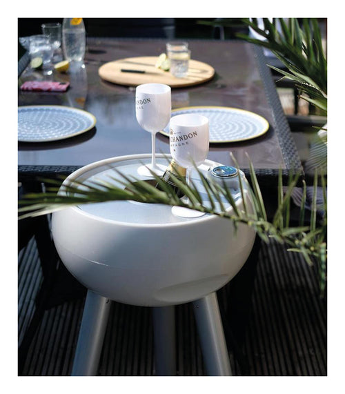 Outside Gang Drinks Cooler Table - Moon Grey Tall Legs