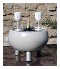 Outside Gang Drinks Cooler Table - Moon Grey Short Legs